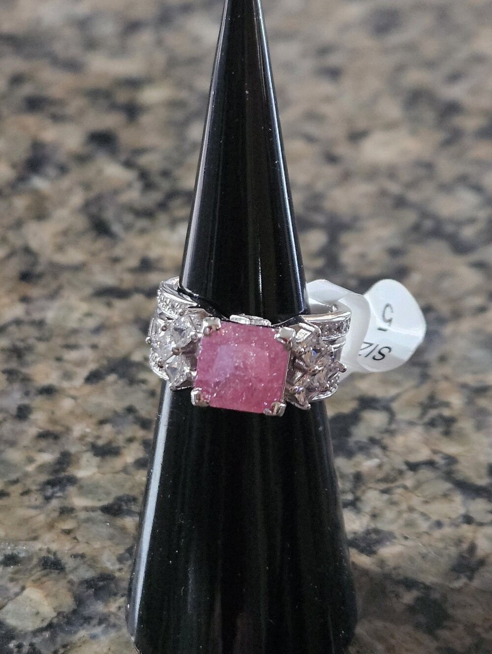 Bomb Party RG18193 GOGO "The Sterling Club" Rose Ice Crystal Sz 5